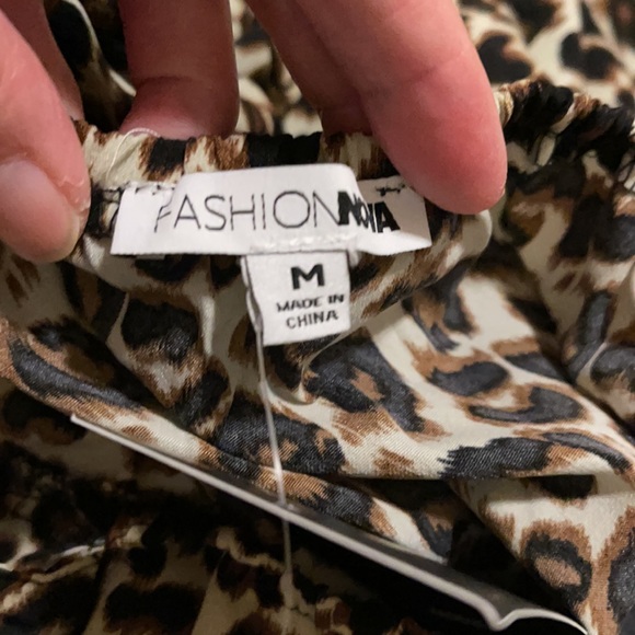 Fashion Nova Jungle Babe Leopard Print Halter Neck Midi Dress Brown NWT-M - Picture 8 of 10